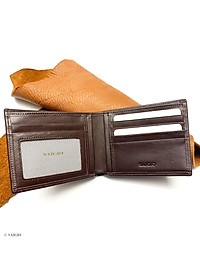 Ví Nam Cao Cấp, Da Bò NAPA Láng Mịn, Mỏng Nhẹ, Size Lớn, Kiểu Cổ Điển Tinh Tế - Sang Trọng, Dáng Ngang - Gập 2, Ngăn Đựng Tiền Có Khóa Kéo, Nhiều Ngăn Để Giấy Tờ Tiện Dụng - Hàng Chính Hãng SAIGIO