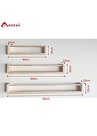 Kệ gỗ treo tường trang trí, kệ gỗ treo tường chữ u trang trí phòng khách, phòng ngủ