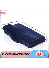 Gối cao su non Memory Foam Pillow công nghệ Nhật Bản -HT SYS- Giúp Ngủ Nhanh - Chống thoái hoá đốt sống cổ - [ Hàng Nhập Khẩu ]