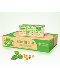 Thùng Sữa đậu nành Vinasoy Fami nguyên chất (200ml x 36 Hộp)