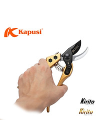 Kéo cắt cành trợ lực Nhật Kapusi K-8618 200mm, thép SK5 màu vàng hoặc tím (Giao ngẫu nhiên)