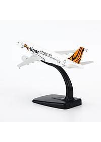Mô Hình Máy Bay Trưng Bày Airbus A320 Tiger Airlines Everfly (Trắng Cam)
