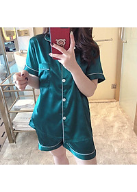 Đồ bộ ngủ Nữ lụa mặc nhà pijama, sang trọng