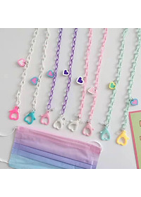 Dây đeo khẩu trang, Dây đeo kính thời trang chống rơi rớt 2 trong 1, dây khẩu trang xích nhựa