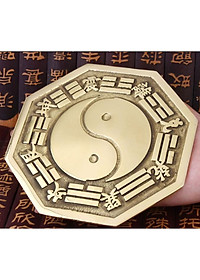Gương bát quái đồng nguyên chất size 13,5cm