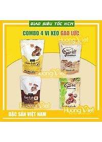 Bánh kẹo đãi khách - Combo kẹo gạo lức đặc sản làm quà biếu tặng, đãi khách, bao bì riêng biệt từng viên
