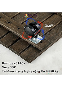 Kệ Để Chậu Cây Có Bánh Xe Cỡ Lớn 35cm Màu Xám Đen Dùng Để Để Chậu Cây - Chậu Hoa Thuận Tiện Di Chuyển