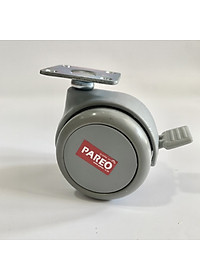 Bộ 4 bánh xe càng xoay có khóa 38-50mm cho ghế/bàn xoay văn phòng nội thất - tải 40kg - Happy Move Thái Lan