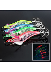 Mồi tôm câu mực điện tử LED xuống nước là sáng