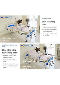 Giường bệnh Y tế, đa chức năng hỗ trợ chăm sóc người bệnh - Hàng chính hãng NIKITA