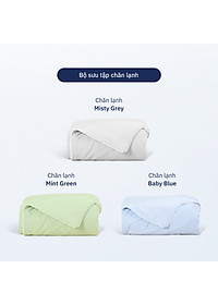 Chăn Lạnh Ice Blanket Ru9 | Mát Lạnh | Vải Sợi Tổng Hợp | 2m x 2m | Nguyên Liệu Từ Bông Microfiber | 3 Màu Sắc | Xanh Matcha, Xanh Biển, Xám