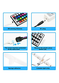 Cuộn Đèn LED Trang Trí Quấn Cây RGB Siêu Sáng, Dài 5M Kèm Remote 44 Phím