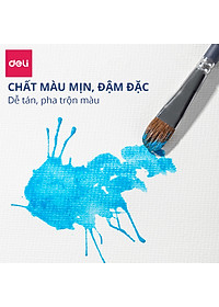 Màu Acrylic tuýp mini chuyên nghiệp Deli - 5ml/tuýp - Vẽ vải / Vẽ quần áo / Vẽ giày - 12/18/24 màu