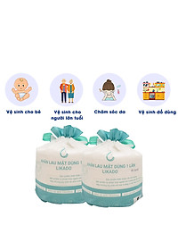 Khăn lau mặt dùng 1 lần Likado cho trẻ em và ngưới lớn kt 20*20cm( 1 cuộn 50 khăn)