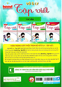 Vở Ô Ly Tập Viết - Các Vần - Theo Chuẩn Chương Trình Sách Giáo Khoa Mới - Chân Trời Sáng Tạo