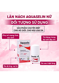 (+5ml FREE) Combo 2 Lăn Khử Mùi AQUASELIN Intensive Women Không Thâm Nách Giảm Mồ Hôi - Dung Tích 50ml