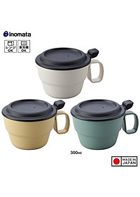 Cốc uống nước Inomata có nắp đậy an toàn giúp giữ gìn vệ sinh cốc & đồ uống bên trong - nội địa Nhật Bản