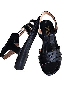 Giày sandal nữ Trường Hải đế cao 2.5cm quai dép da bò thật không nổ da đế cao su không trơn thời trang cao cấp SDN082