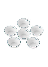 Bộ 6 bát ăn cơm bằng sứ, kích thước 11.6X11.6X5.5 EL0218
