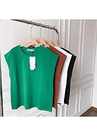 Áo cánh dơi cộc tay cotton cổ tròn, co giãn, rộng