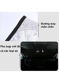 Tấm bạt che nắng kính lái xe ô tô có tai chụp gương chiếu hậu 2 bên A551