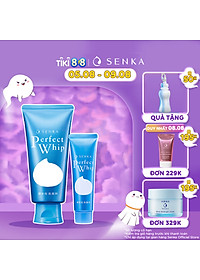 Sữa rửa mặt tạo bọt chiết xuất tơ tằm trắng Senka Perfect Whip 120g tặng Sữa rửa mặt Senka Perfect Whip 50g
