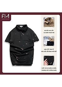 Áo polo nam phối họa tiết trẻ trung năng động, chất thun Polyester chống nhăn, chống bắm bụi - FORMEN SHOP - FMPS212