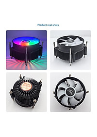 Quạt tản nhiệt CPU Led rainbow T80 for Intell lõi đồng nguyên chất cho máy tính hàng nhập khẩu