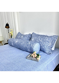 Bộ ga giường  KBedding by Everon KMTP 111 Microtencel Xanh in hoa (4 món)