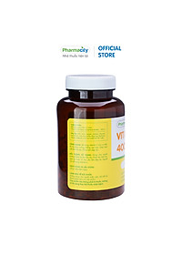 Viên hỗ trợ làm đẹp da và chống oxy hóa Pharmacity Vitamin E 400IU (Chai 60 viên)