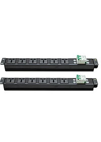Thanh nguồn PDU 6 ổ đa năng rack 19 MCB 2P 32A:  Hàng chính hãng, Phụ kiện tủ rack , PDU có MCB , PDU rack 19", thanh nguồn chuẩn rack 19"