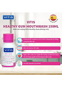 Nước súc miệng ngăn ngừa mảng bám dành cho nướu nhạy cảm Vitis Healthy Gum 150ml-500ml (dùng được cho phụ nữ mang thai)