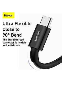 Cáp sạc nhanh Baseus Superior Series Type C 66W dùng cho Samsung, Huawei, Xiaomi, OPPO, Xiaomi,.. (6A/66W, 480Mbps, USB to Type-C, ABS+TPE, Fast Charging Data Cable )- Hàng chính hãng