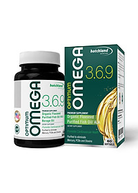 Viên uống Omega369 - Optimum Omega 3.6.9 Hotchland Nutrition hỗ trợ não bộ, thị lực, tim mạch, giảm nguy cơ đột quỵ - Hộp 60v - Hàng chính hãng nhập khẩu Mỹ