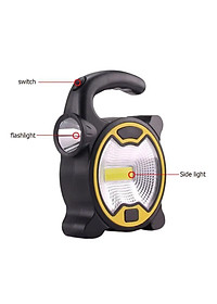 Đèn Pin Led Cob 2 Chế Độ Chống Nước Di Động Có Tay Cầm Dùng 3 Pin Aa Tiện Dụng