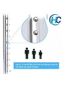 Gậy 4 Chân Thấp Lucass B-924 (Có Thể Tăng Giảm Chiều Cao)