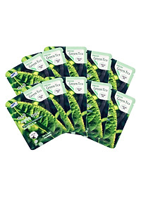 Combo 10 Gói Mặt Nạ Trà Xanh Dưỡng Da 3w Clinic Fresh Greentea Mask Sheet 100% Cotton (23ml/Miếng)