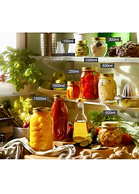 Hũ thủy tinh nắp vặn Quattro 1500ml - Bormioli Rocco - Italy