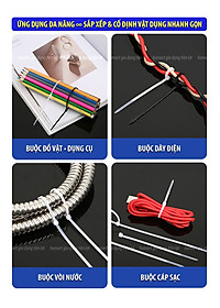 Túi 100 Dây Thít Nhựa Dây Rút Lạt Nhựa Buộc Treo Đánh Dấu Cố Định Vật Dụng 3x150 4x250 Tiện Lợi