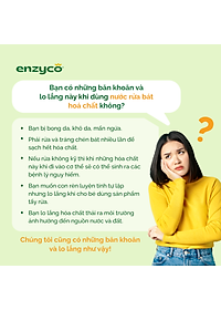 Nước rửa chén bát sinh học ENZYCO 850ml - Chiết xuất Bồ hòn và Enzyme Dứa