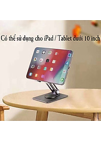 Giá đỡ kệ đỡ hợp kim nhôm cho điện thoại / máy tính bảng xoay 360 độ hiệu HOTCASE Rotation Stand - xoay mọi góc độ, thiết kế hợp kim nhôm nguyên khối cao cấp, chịu được trọng lượng 7.5kg - Hàng nhập khẩu