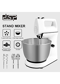 Máy trộn bột, đánh trứng cao cấp nhãn hiệu DSP KM3015 dung tích chứa 4 lít, công suất 300W - Hàng nhập khẩu 