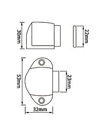 Hít cửa nam châm dạng thấp