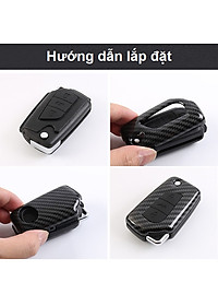 Bao da cacbon cao cấp bọc chìa khóa dành cho hãng xe Toyota