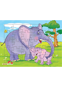 Xếp hình Tia Sáng Hươu mẹ và hươu con   (30 Mảnh Ghép) - Tặng kèm tranh tô màu cho bé