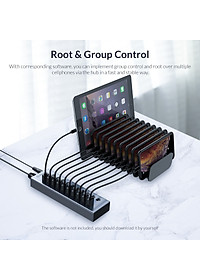Bộ Chia USB HUB ORICO BT2U3-7AB-GY (Xám) 7 Cổng USB 3.0 Với Các Cổng Riêng Lẻ- Hàng Chính Hãng
