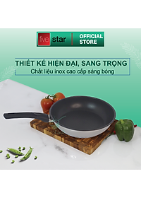 Bộ nồi chảo cao cấp Fivestar Plus 6 món nắp inox | tặng 1 vá canh