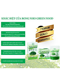COMBO 5 túi zipper RONG NHO GREEN FOOD + tặng kèm 5 túi xốt 15ml (mỗi túi 100gram nở được 250gram tươi)