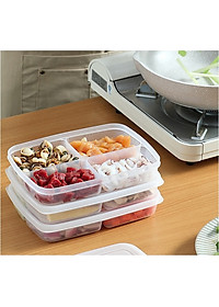 Hộp nhựa bảo quản thực phẩm đa năng và tiện lợi có chia 4 ngăn Nakaya - Hàng nội địa Nhật Bản.