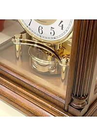 Đồng hồ để bàn Nhật Bản Rhythm CRH176NR06, Kt 23.5 x 28.0 x 15.0cm, 2.5kg Vỏ gỗ. Dùng Pin.